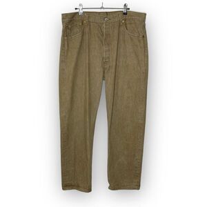 Levi 501xx Straight Fit Tan Jeans 100% Cotton Button Fly Men’s Size 38x32